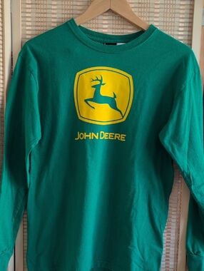 John Deere Green Long Sleeve Tee with Yellow Logo